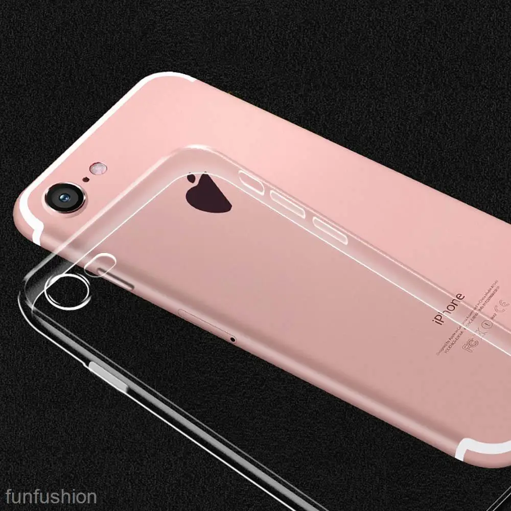 Ultra Thin Slim Soft Transparent Back Case Cover Skin for iPhone X 8 4s 5s se 5c 6s 7 Galaxy S7 Edge S8 S9 PlUS Clear Protector |