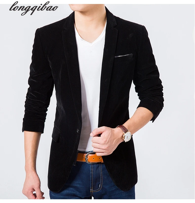 Мужской повседневный вельветовый пиджак приталенная одежда TB7117 весна-осень |