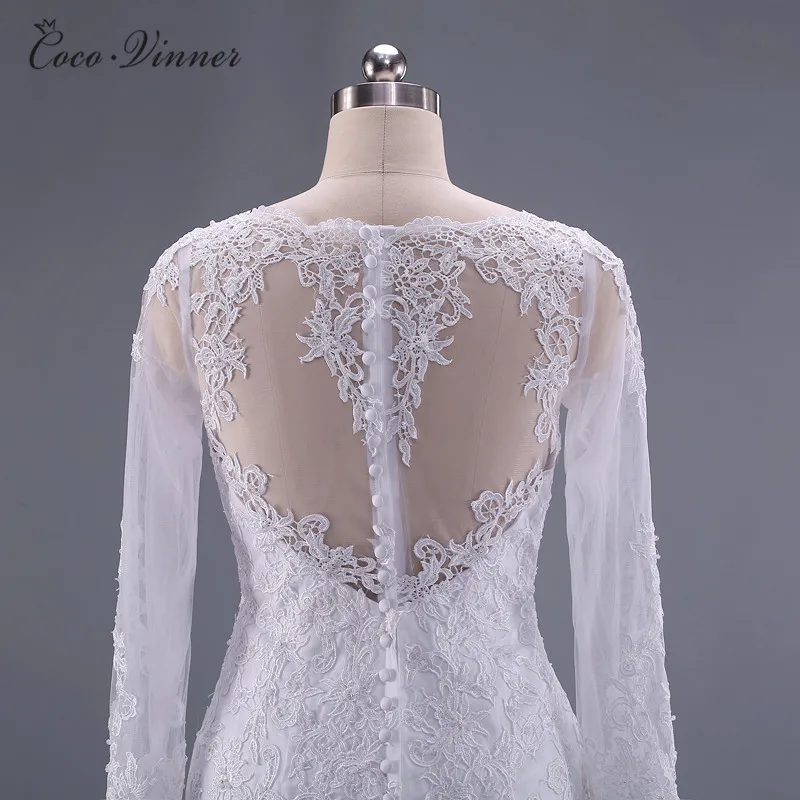 Vestido De Noiva Винтаж детское платье силуэта русалка свадебное с длинными рукавами