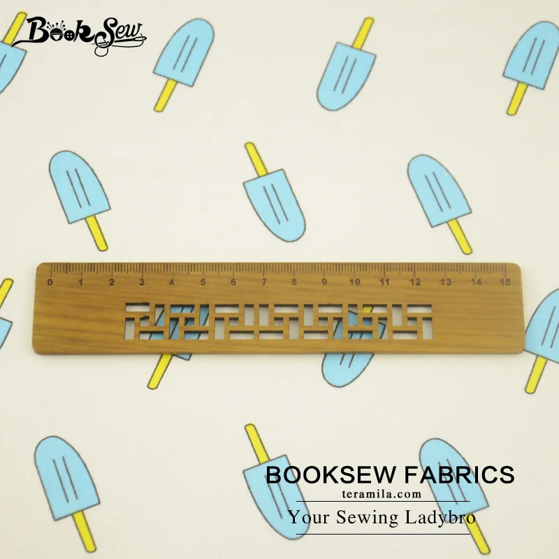 Искусственный синий дизайн мороженого мягкая ткань стеганый Tecido