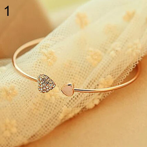 Новое поступление 2016 женские бриллиантовые манжеты в форме сердца подарок 6Y4C 7FZE