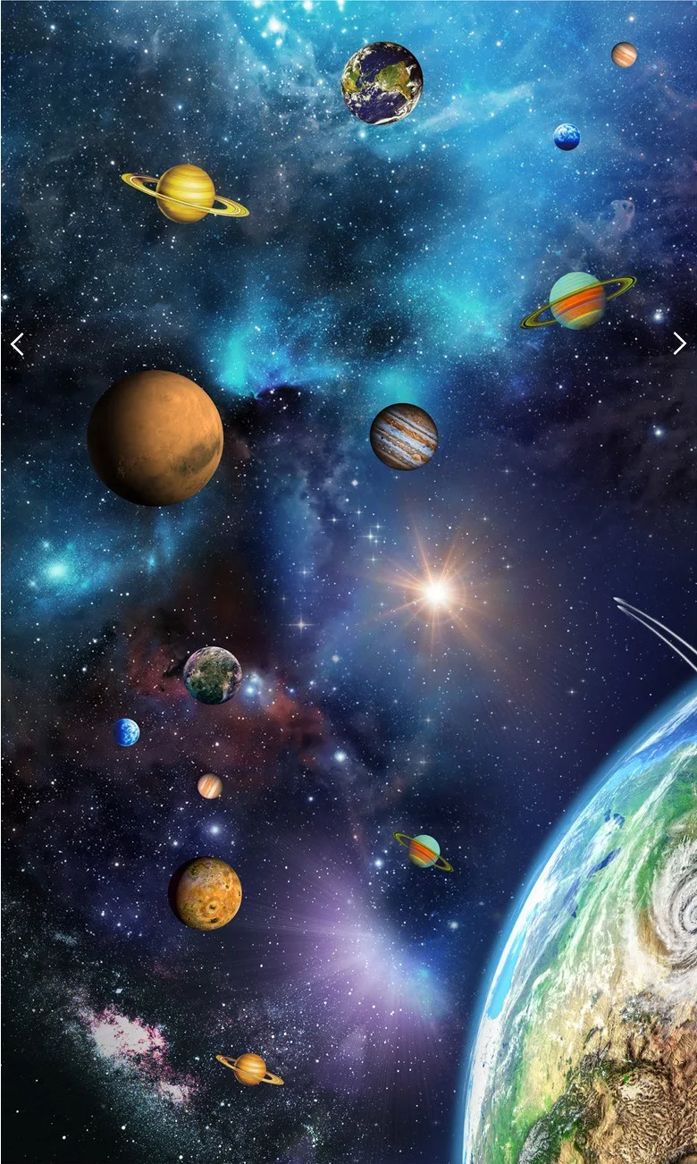 Пользовательские 3d потолочные обои с изображением фрески великолепные Звездное