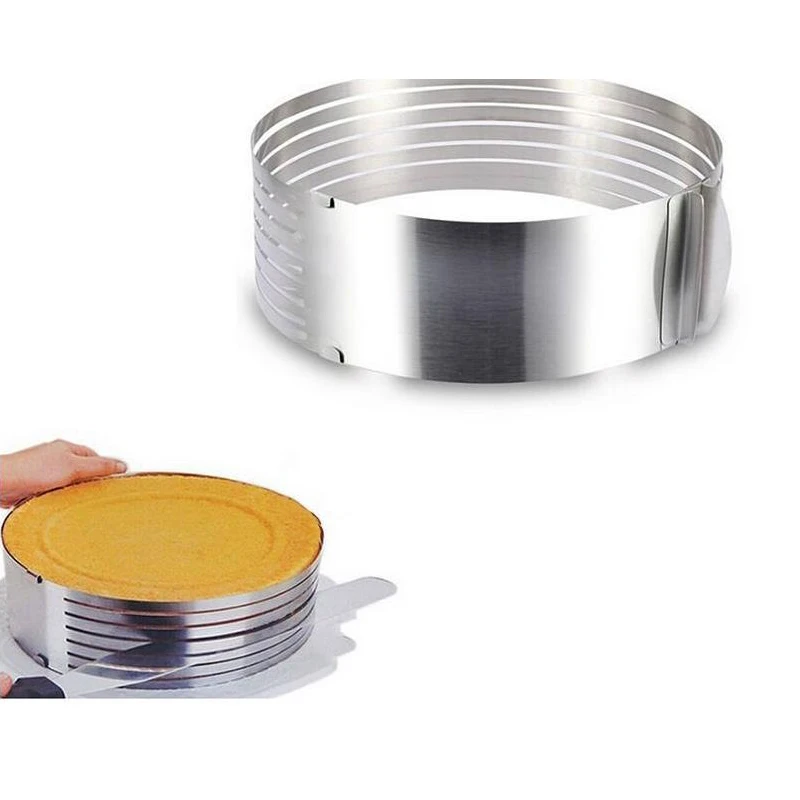 Stainless Steel Adjustable Round Cake Ring Cutter For Bread Cakes Mousse Slicer Mold DIY Kitchen Baking Tools Accessoires | Дом и сад