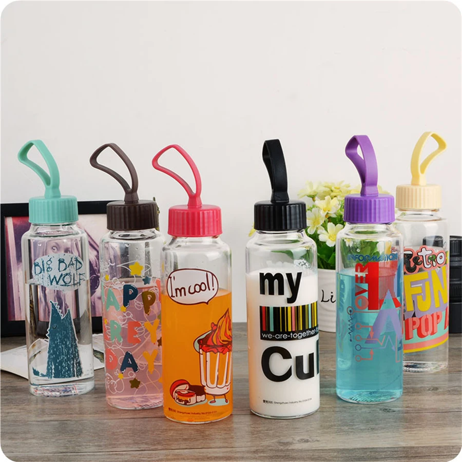 Творческий термостойкого Стекла Смешные Граффити Бутылки Воды Кружка Кофе С