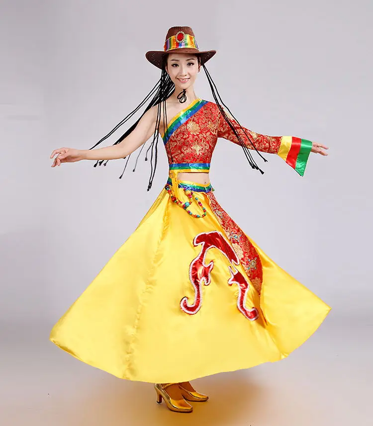 Новая тибетская одежда новые тибетские танцевальные костюмы Kangding love songs yo