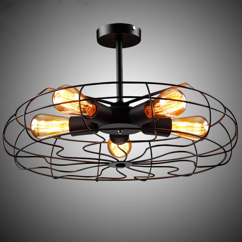 Современный вентилятор подвесные светильники Железный минималистский ретро