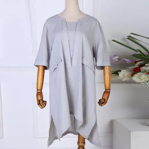 Блузка женская льняная с полурукавами 5XL 6XL J705|linen blouse|blouses and shirtslong shirt |