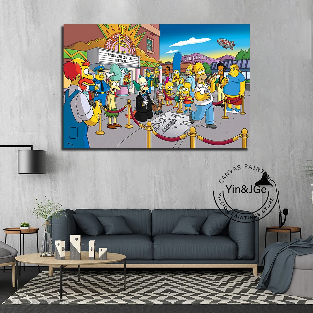 Симпсоны плакат анимированный фильм Семья настенные принты домашний декор