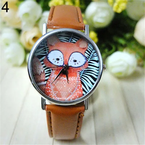 Унисекс Мужские Женские влюбленные черные белые полосы лиса циферблат