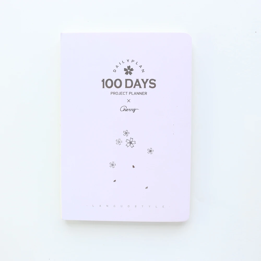 Domikee, милый, твердый переплет, для школы, 100 дней, ежедневник, органайзер, канцелярские принадлежности, хороший, для студентов, планировщик, блокнот-органайзер, A5 - Цвет: Фиолетовый