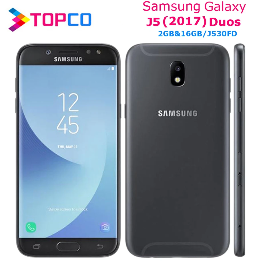 Samsung Galaxy J5 (2017) Duos J530FD Оригинальный разблокированный Android Мобильный Восьмиядерный