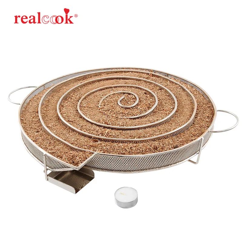 Круглая корзина для барбекю на древесном угле Realcook генератор холодного дыма