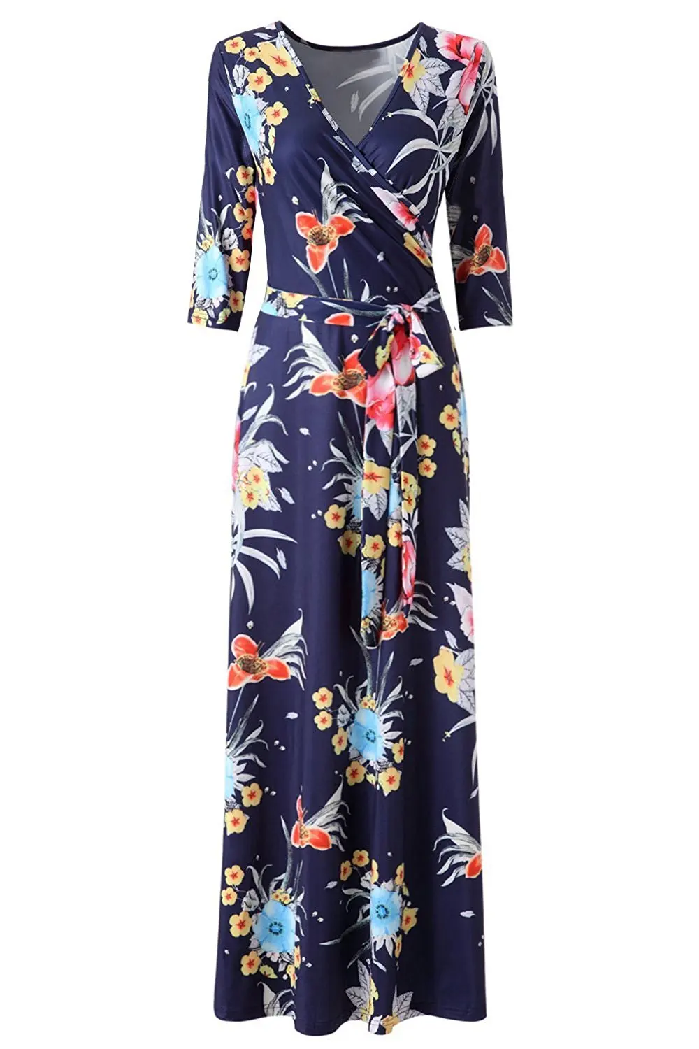 Популярное женское элегантное платье трапециевидной формы с цветочным принтом