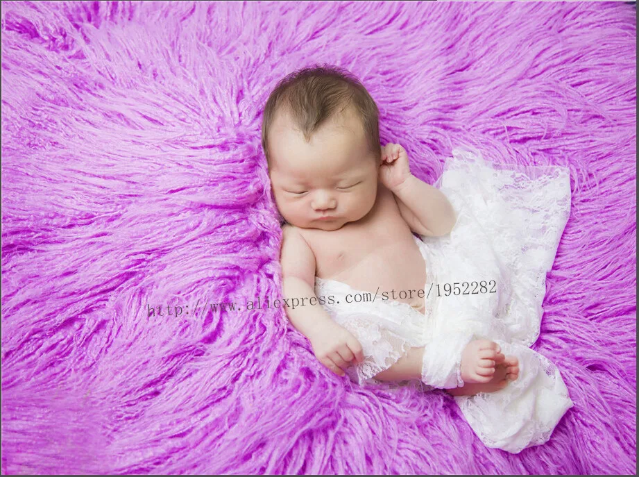 Реквизит для фотографии новорожденных Одеяло s мягкие длинные меховые плюшевые
