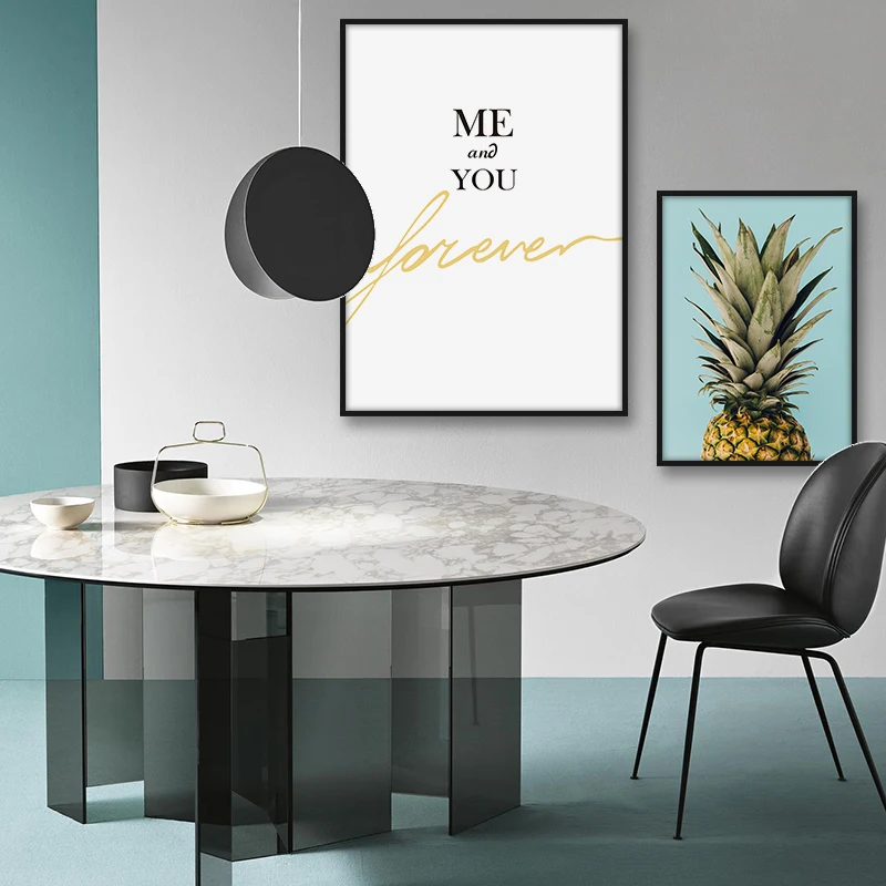 Ананас стены искусства холст плакаты и принты картины на холсте декоративные для