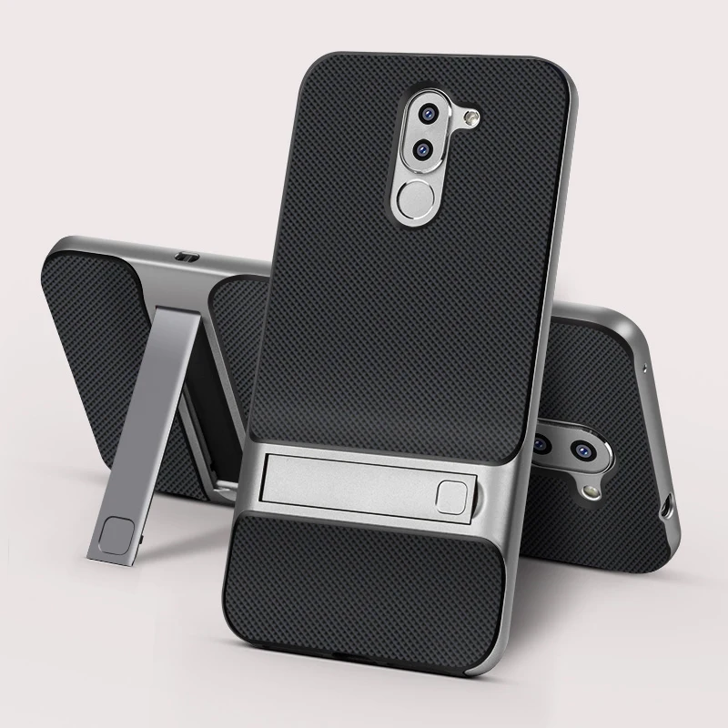 Задняя крышка для Huawei Honor 6X силиконовый термополиуретановый чехол PC 360 3D стенд телефонные футляры Honor6X GR5 Коврики 9 Lite Коврики 9 Коврики 9 Lite - Цвет: Royce Gray
