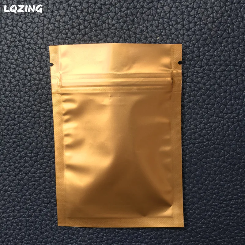 7*10 см мини размер aluminized gold ziplock герметичные мешки маленький аксессуар сумка сумки с молнией маленькая пластиковая застежка молния замок для сумки