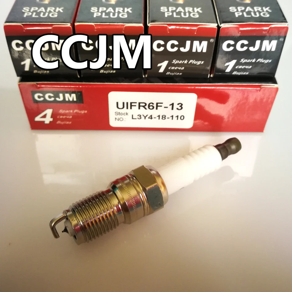 4 шт./лот CCJM лампы в форме свечи L3Y4 18 110 ITR6F 13 иридий Авто зажигания оригинальный Mazda3