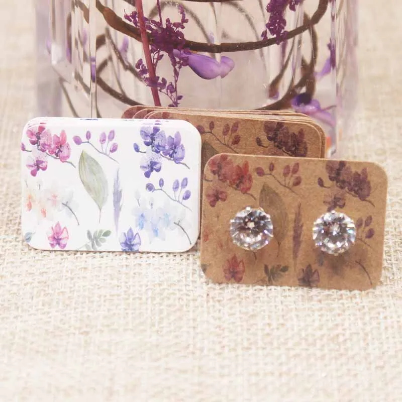 100 шт. Подарок на годовщину дисплей серьги карты крафт картон свадебный подарок