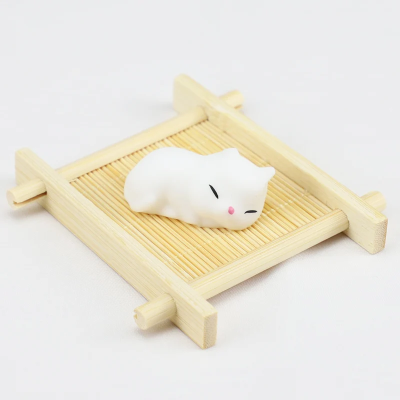 DIY одиночный мини меняющий цвет мягкий милый кот антистрессовый шар сжимающий Моти поднимающийся абрект мягкий липкий снятие стресса Забавный подарок - Цвет: arctic fox