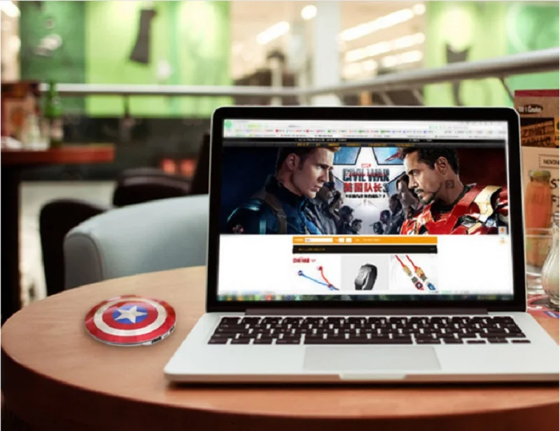 Внешний аккумулятор Captain USA Shield 6800mAh duble USB power bank зарядное устройство для iPhone 5 6 6s samsung s5 s6