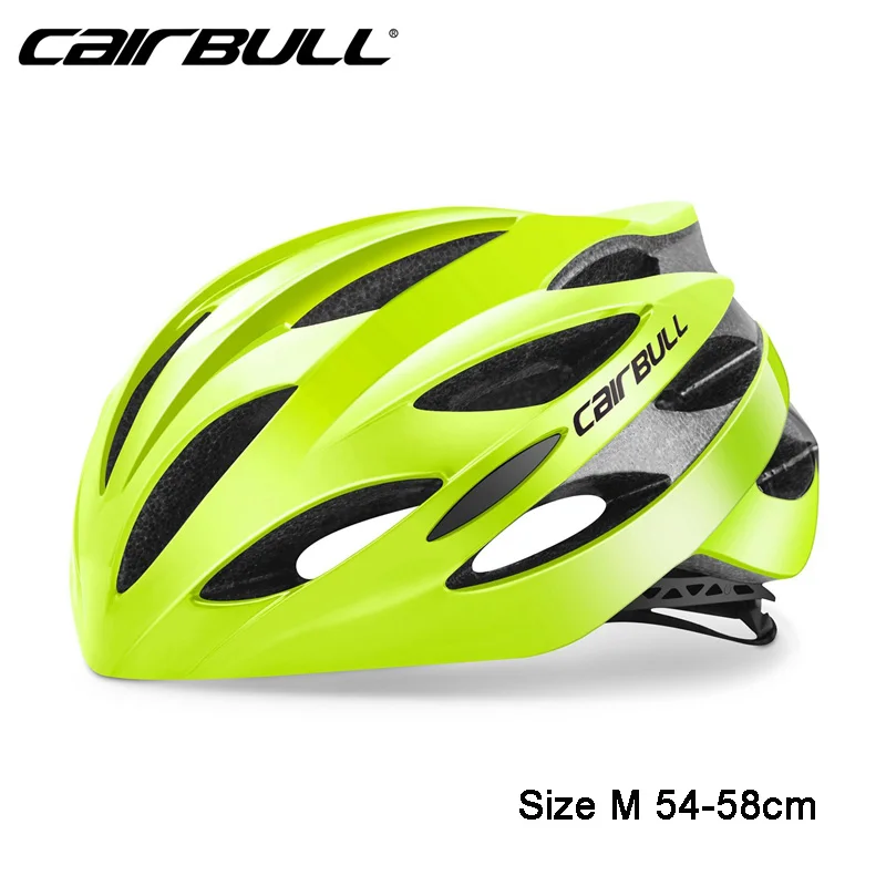Green M CAIRBULL Сверхлегкий велосипедный шлем в форме велосипедного шлема 25 вентиляционных отверстий Casco Ciclismo дышащий MTB дорожный велосипедный шлем 54-62 см - Цвет: Green M