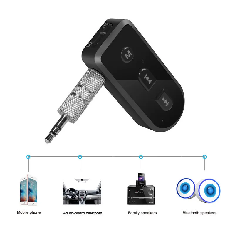 Беспроводной Aux Bluetooth приемник 3 5 мм аудио адаптер музыкальный Поддержка IOS Siri для