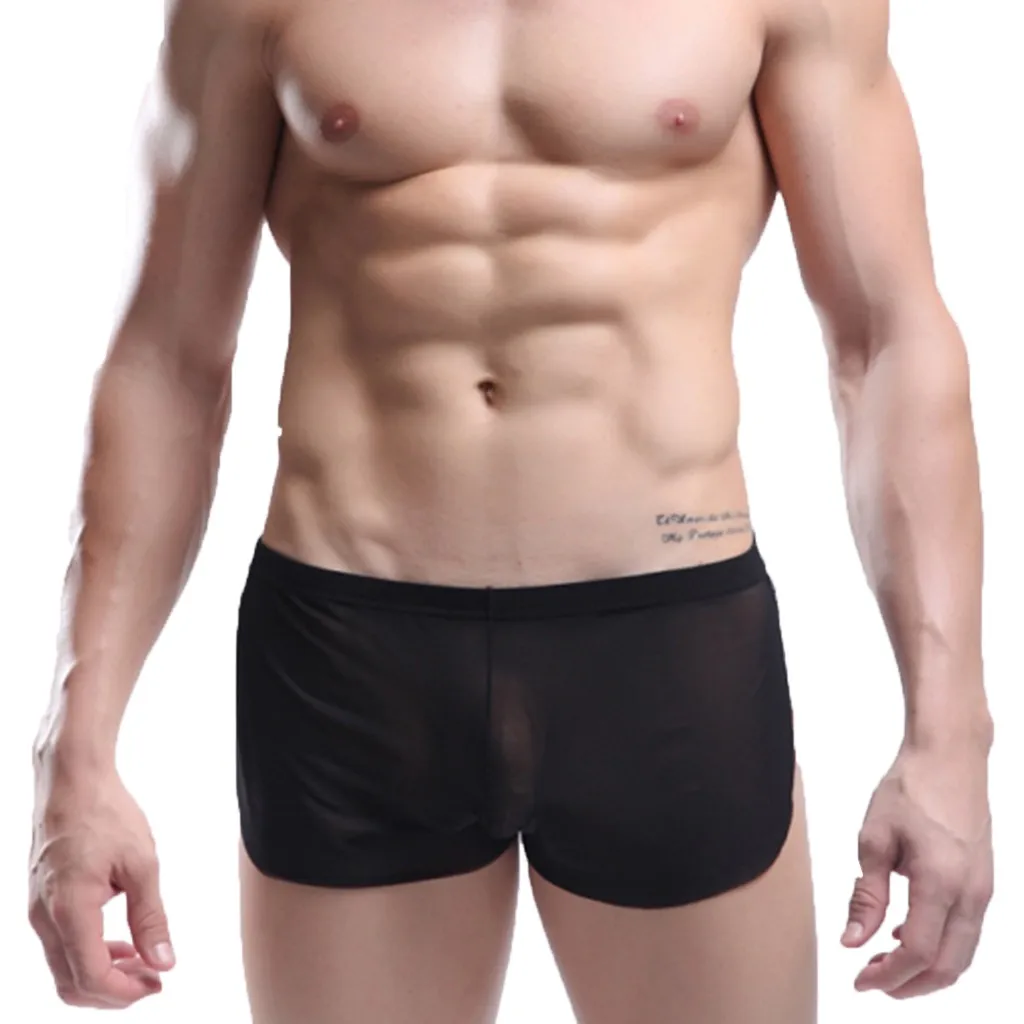 Сексуальное нижнее белье для мужчин из ледяного шелка удобные дышащие