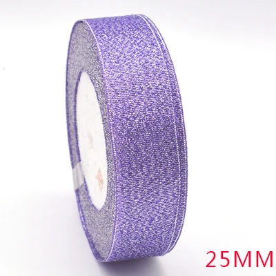 purple 500 25mm Фирменная Высококачественная фиолетовая Блестящая лента 6 мм/10 мм/15 мм/20 мм/25 мм/40 мм для свадебного ремесла, подарочное украшение, оберточная лента, сделай сам - Цвет: purple 500 25mm