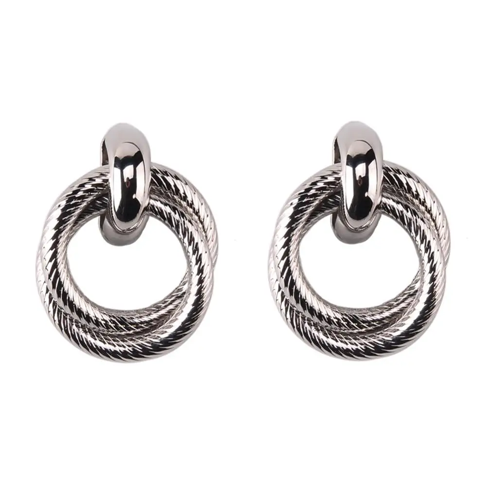 Silver Color 5 Лучшее для Леди Мода Серьги для Для женщин панк висячие серьги Эффектные серьги геометрические украшения Свадебная вечеринка для девочек Подарки - Окраска металла: Silver Color 5