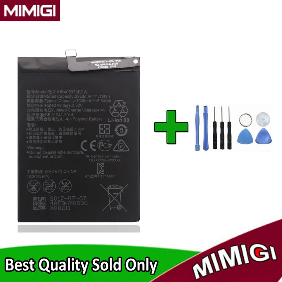

Toolsets + 3020mAh HB405979ECW Battery For Huawei Honor 6A DLI-AL10 DLI-AL10B DLI-TL20 DLI-L22 8A JAT-LX3 LX1 L41 L29 AL00