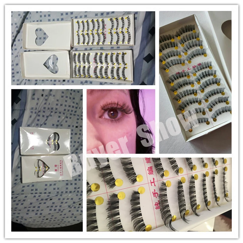 10 пар Модный мягкий макияж ресницы ручной работы натуральный накладные ciglia finte moda