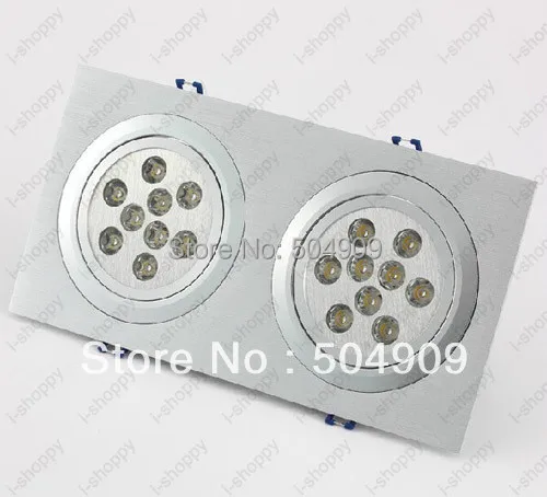 18W(2*9W) 18-LED Dual-Head Recessed Ceiling Cabinet Light Fixture Downlight/Spotlight Bulb Lamp Rectangle AC 110V/220V