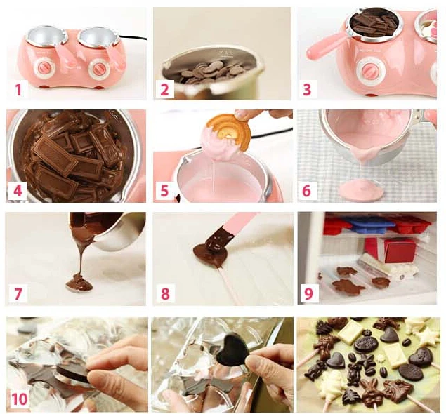 Chocolatiere Electric Double Oven Chocolate Melting Pot Home Hand-made Boiler Kitchen DIY Tools | Дом и сад