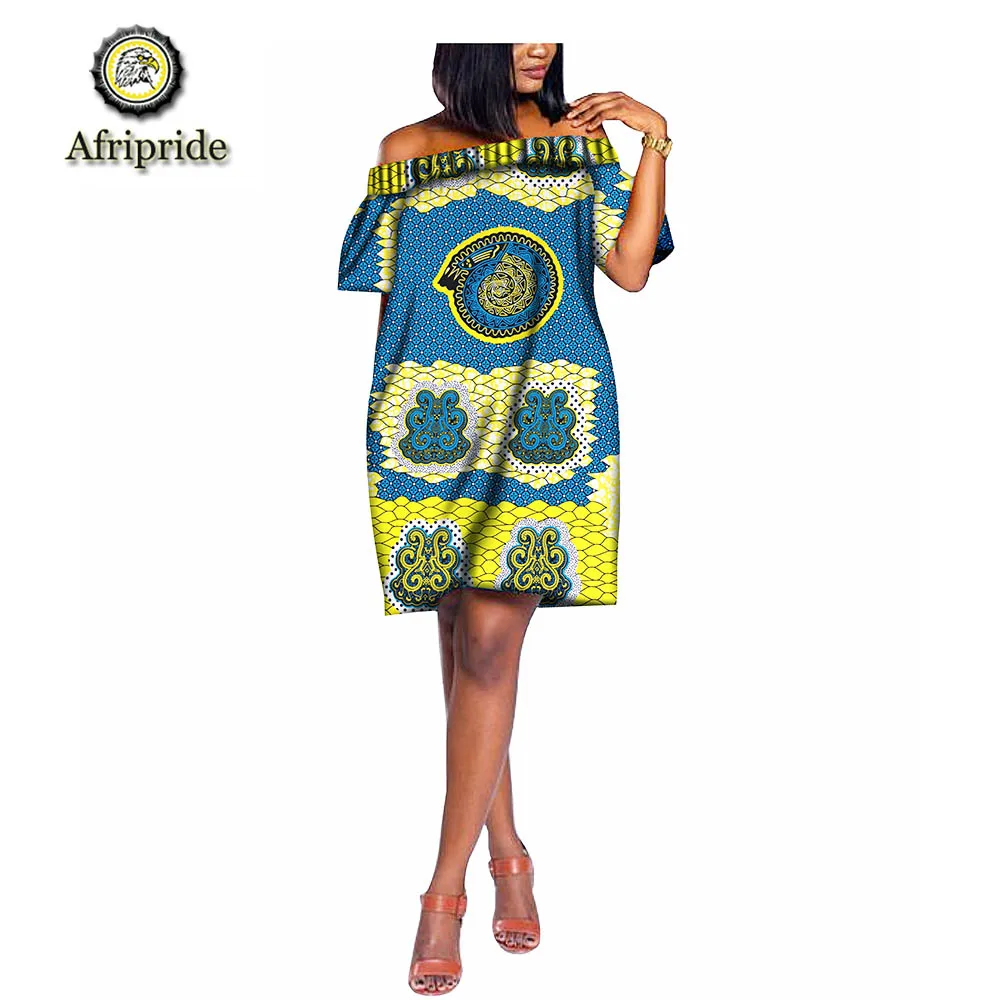 Африканские платья для женщин AFRIPRIDE dashiki bazin riche ankara принт платье из чистого хлопка воск, батик весна и осень S1825077
