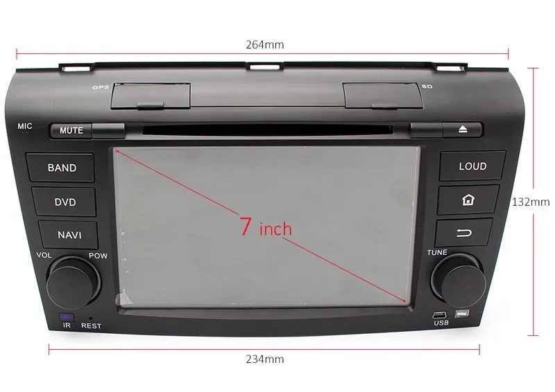Автомобильный мультимедийный плеер 7 &quot два din Android 9 0 для Mazda3 2004-2011 с gps-навигацией