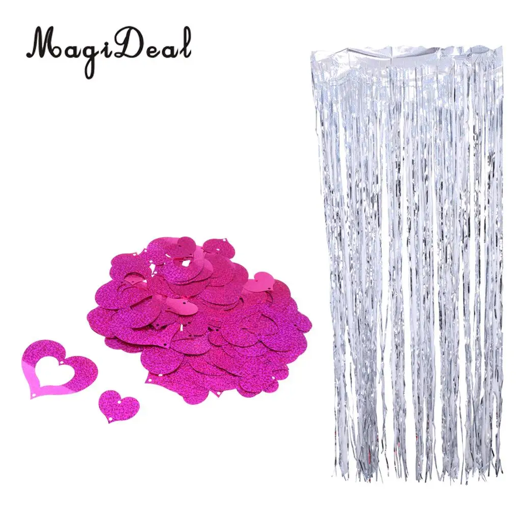 100 блестящее сердце Висячие фольги воздушный шар вихревая мишень Свадебная