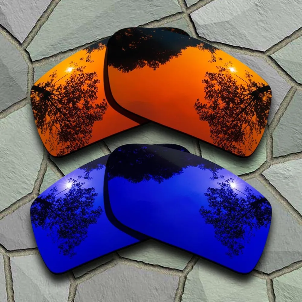 

Red Orange&Violet Blue Sunglasses Polarized Replacement Lenses for Oakley Gascan