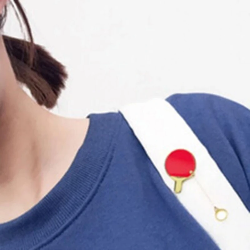 Милый мультфильм Настольный теннис Бадминтон брошь Шпильки значок корсаж Jewellery