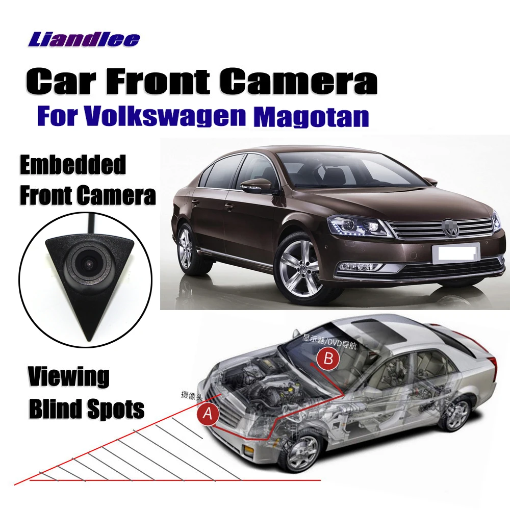 Liandlee Авто Автомобильная Камера Переднего Вида логотип встроенный для Volkswagen VW