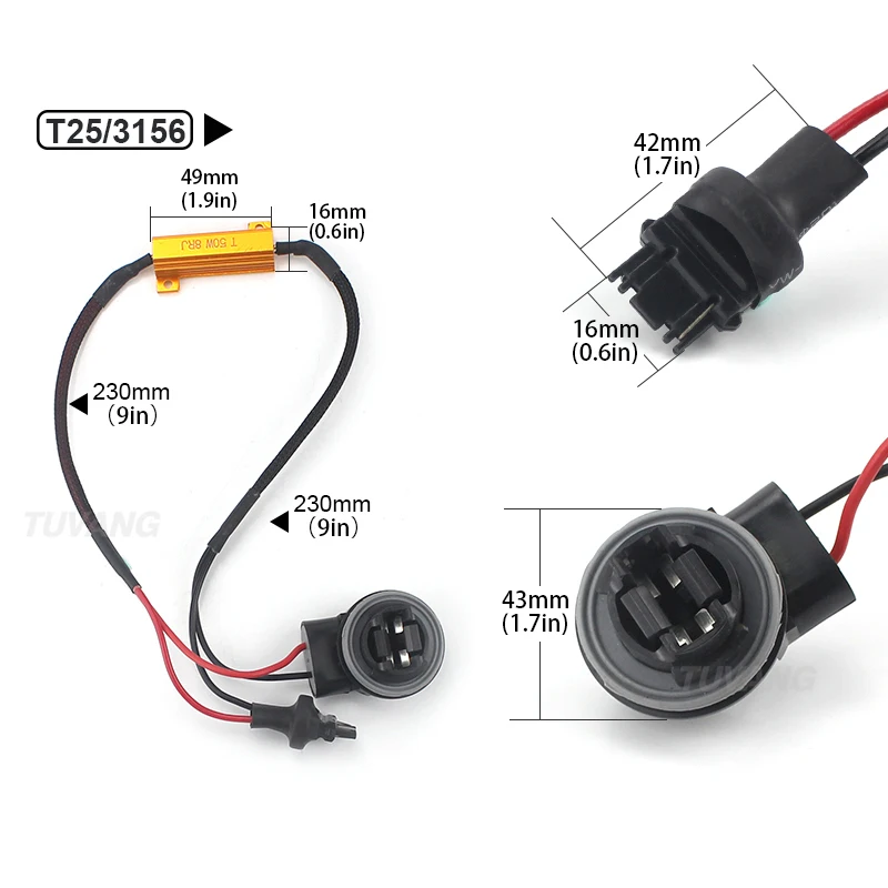 2x1156 BA15S 1157 BAY15D 7440 7443 3156 3157 автомобильный LED Поворотный одиночный нагрузочный
