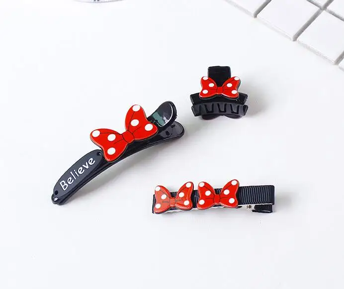 Корейские Когти для волос с бантом прекрасные заколки женские красные