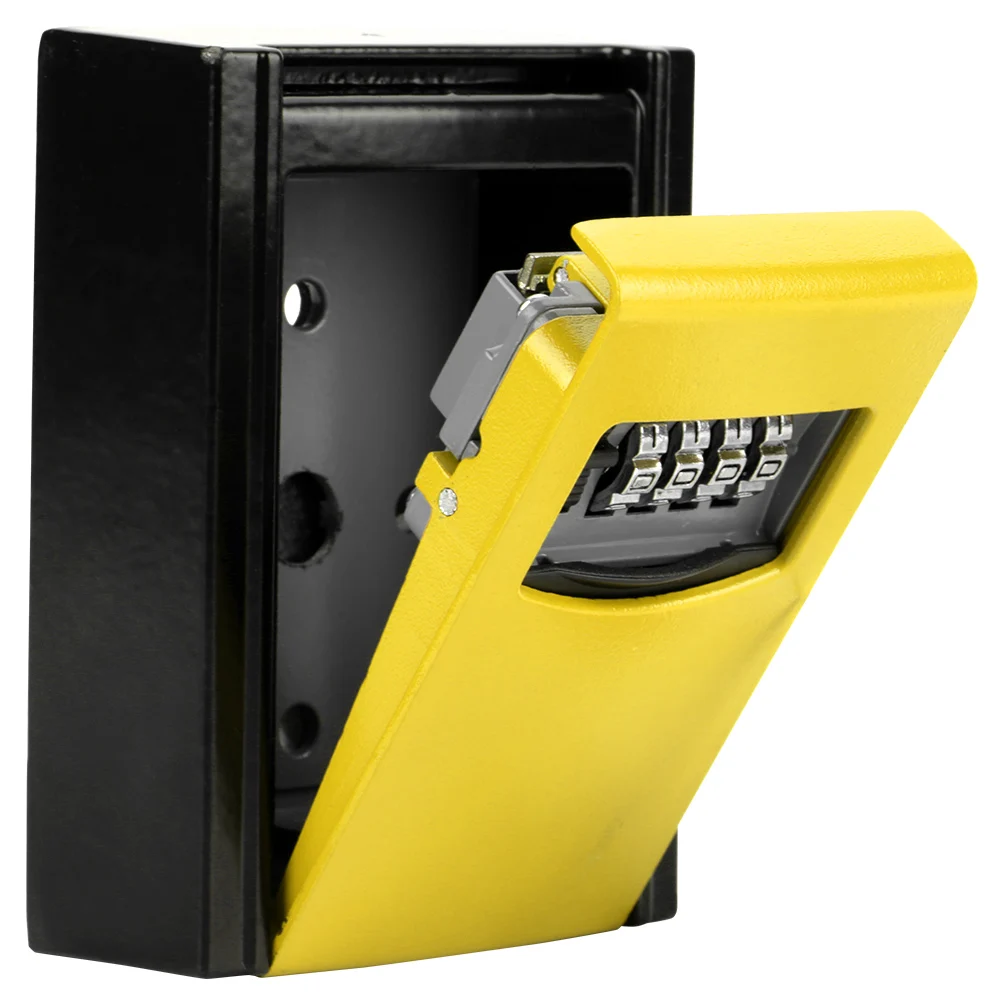 

New 4 Digit Outdoor Safe Key Box Combination Password Key Storage Box Wall Mounted Safety Lock Tool Keys Hook Organizer Boxes