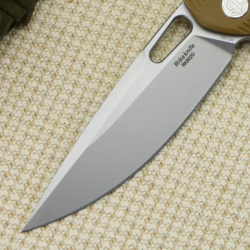 Флиппер складной нож 154 см Сталь G10 титановая ручка Кемпинг Охота Карманный Rike RK802G Открытый Тактика нож для выживания EDC инструмент
