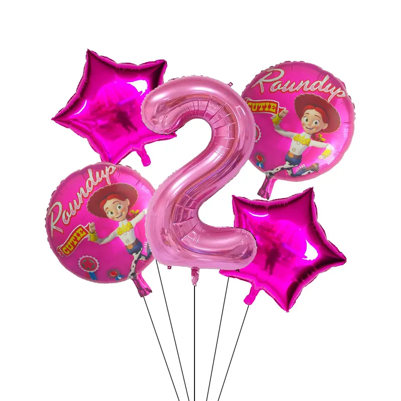 Армейский зеленый 5pcs Toy Buzz Lightyear Story Balloons Cartoon Foil Helium 30 Inch Number Blue Balloons Happy Birthday Balloons Kids Toys Ball - Цвет: Армейский зеленый