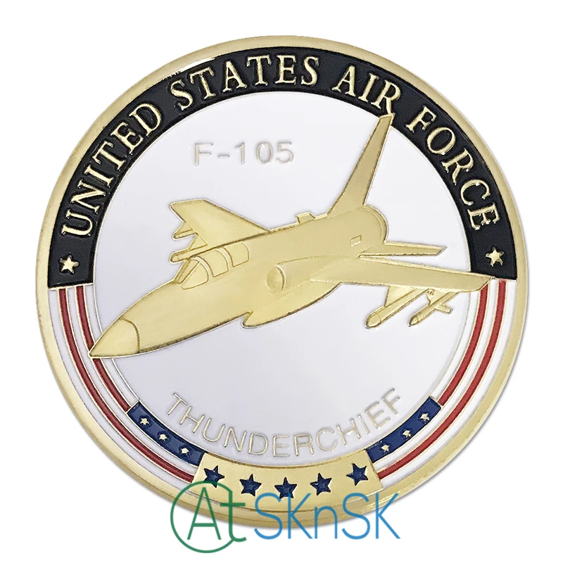 1/3/5/10 шт./лот вызов монеты F-105 Thunderchief США ВВС сувенирная монета USAF | Дом и сад