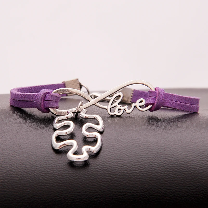 (12pcs/lot) Infinity Love Handmade Bracelet Autism Pendant Awareness Bracelets &amp Bangles Jewelry For Women Men 15 Colors | Украшения и