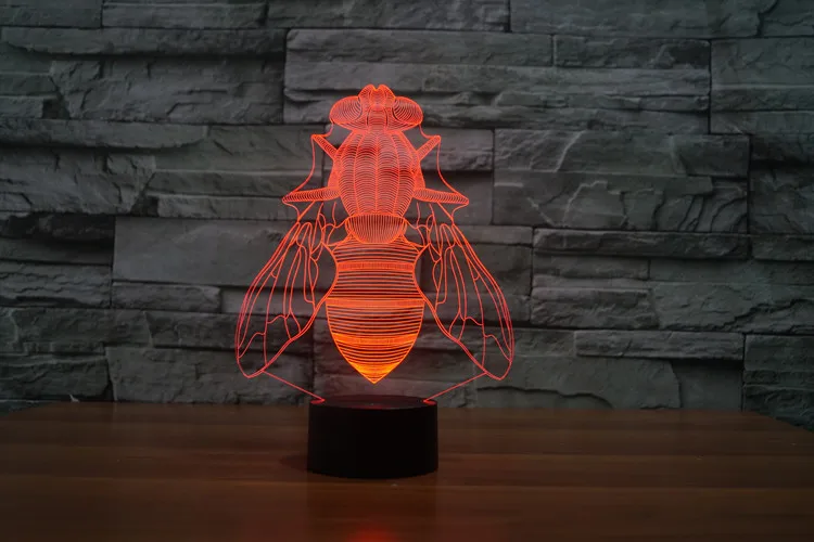 2017 животный Дом Fly 3D RC игрушки USB светодиодный светильник RGB 7 цветов меняющийся