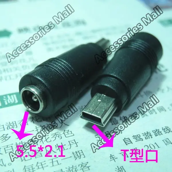 Адаптер питания постоянного тока с разъемом 2x-100x 5 5*2 1 на Mini USB 5Pin для