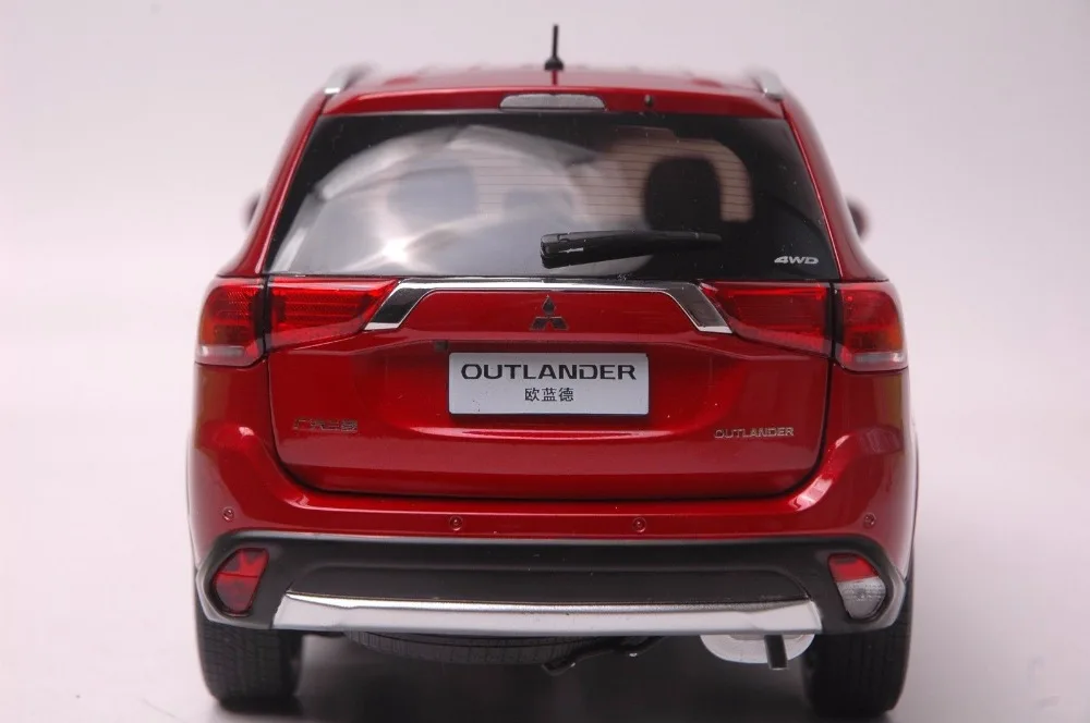 1:18 литья под давлением модель для Mitsubishi Outlander красный внедорожник сплав игрушечный автомобиль миниатюрная коллекция